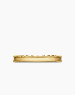 DY Eden Partway Band Ring 18K Yellow Gold with Baguette Diamonds, 2mm