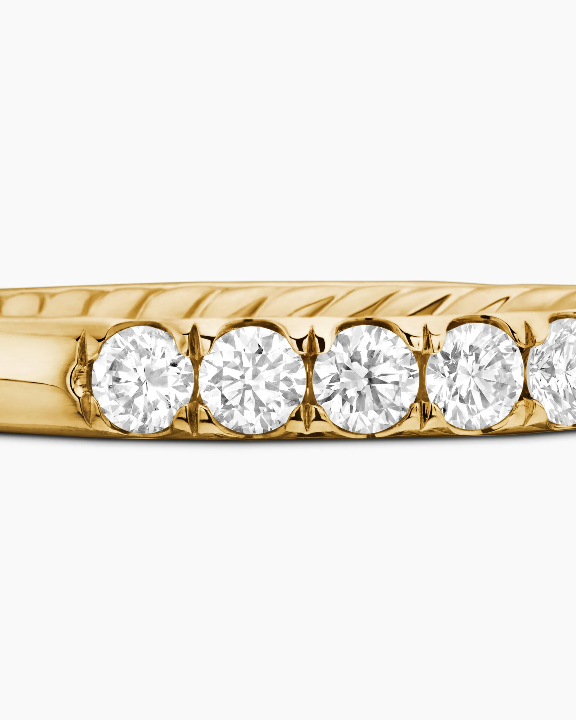 DY Eden Partway Band Ring 18K Yellow Gold with Diamonds, 2.8mm