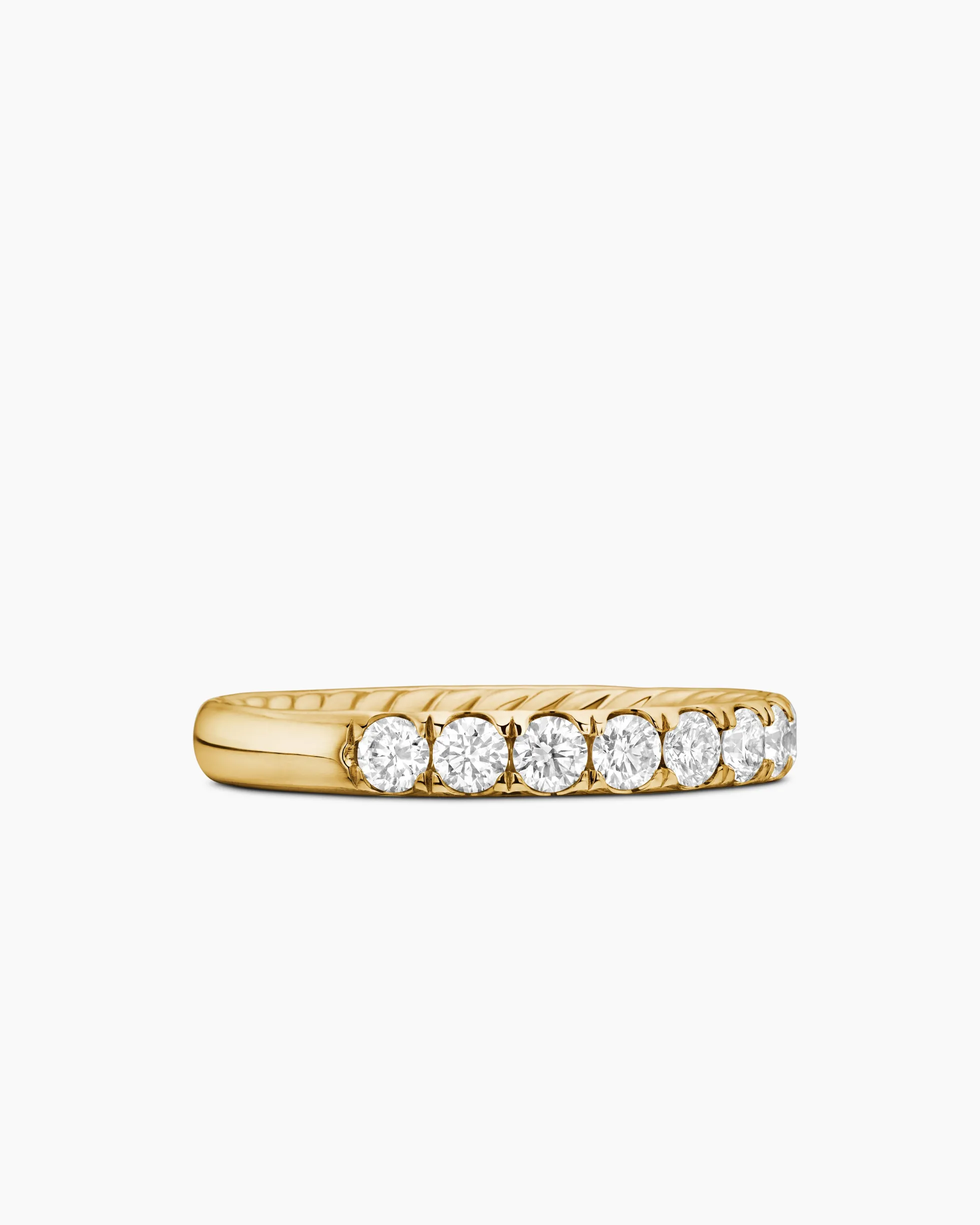 DY Eden Partway Band Ring 18K Yellow Gold with Diamonds, 2.8mm