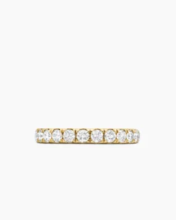 DY Eden Partway Band Ring 18K Yellow Gold with Diamonds, 2.8mm