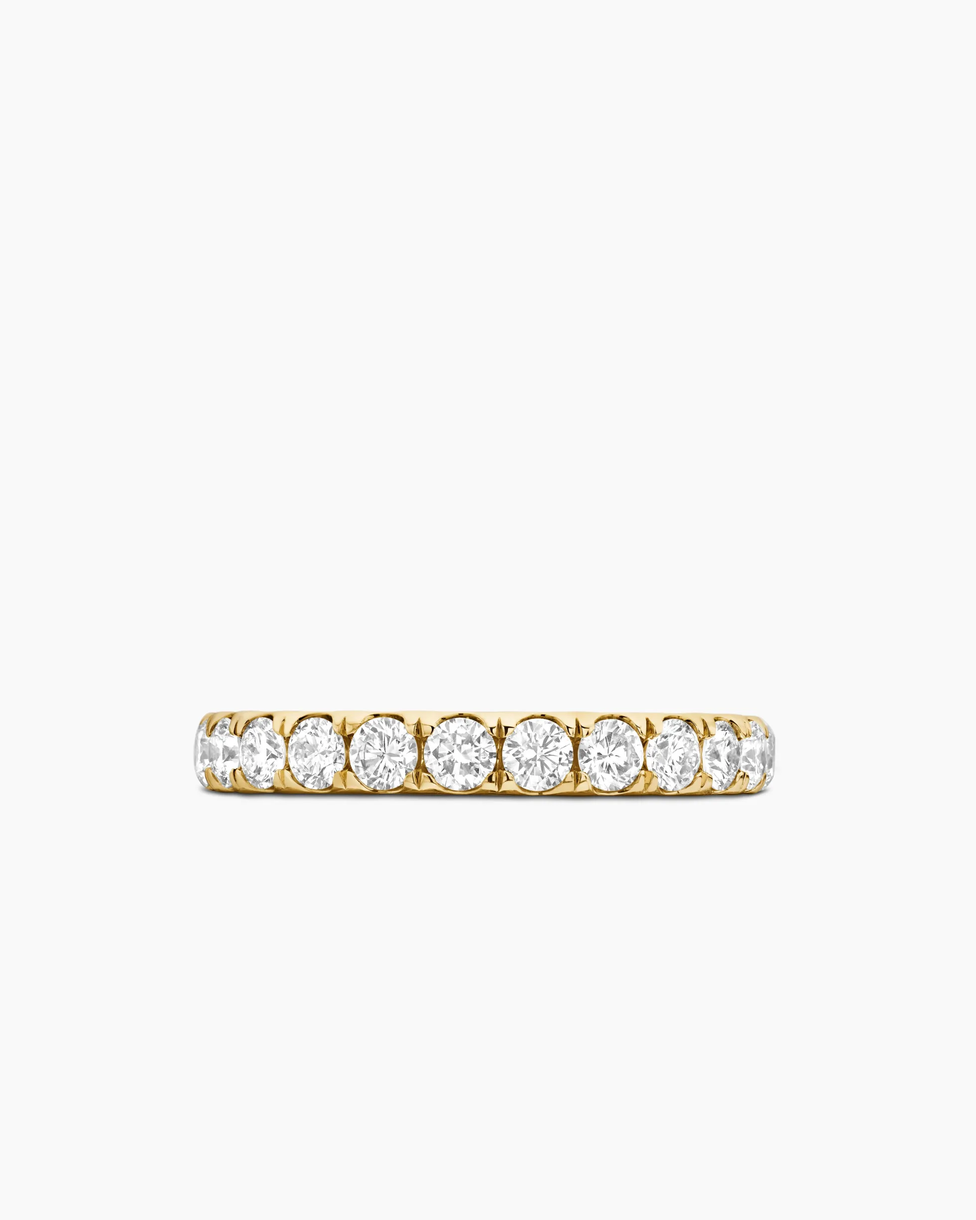 DY Eden Partway Band Ring 18K Yellow Gold with Diamonds, 2.8mm