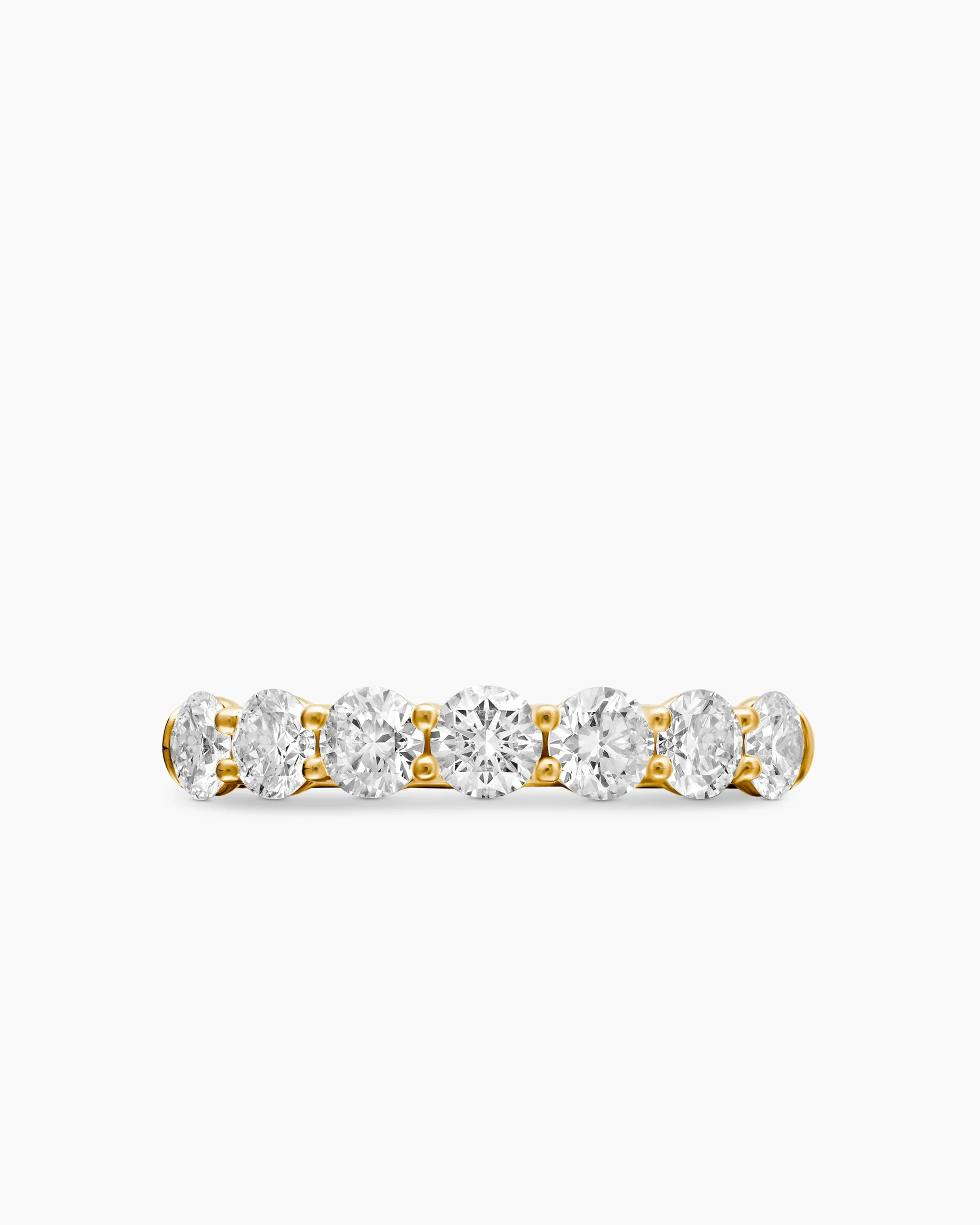 DY Eden Partway Band Ring 18K Yellow Gold with Diamonds, 3.4mm