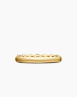DY Eden Partway Band Ring 18K Yellow Gold with Diamonds, 3.4mm
