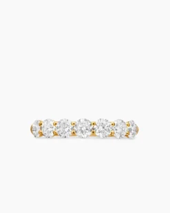DY Eden Partway Band Ring 18K Yellow Gold with Diamonds, 2.5mm