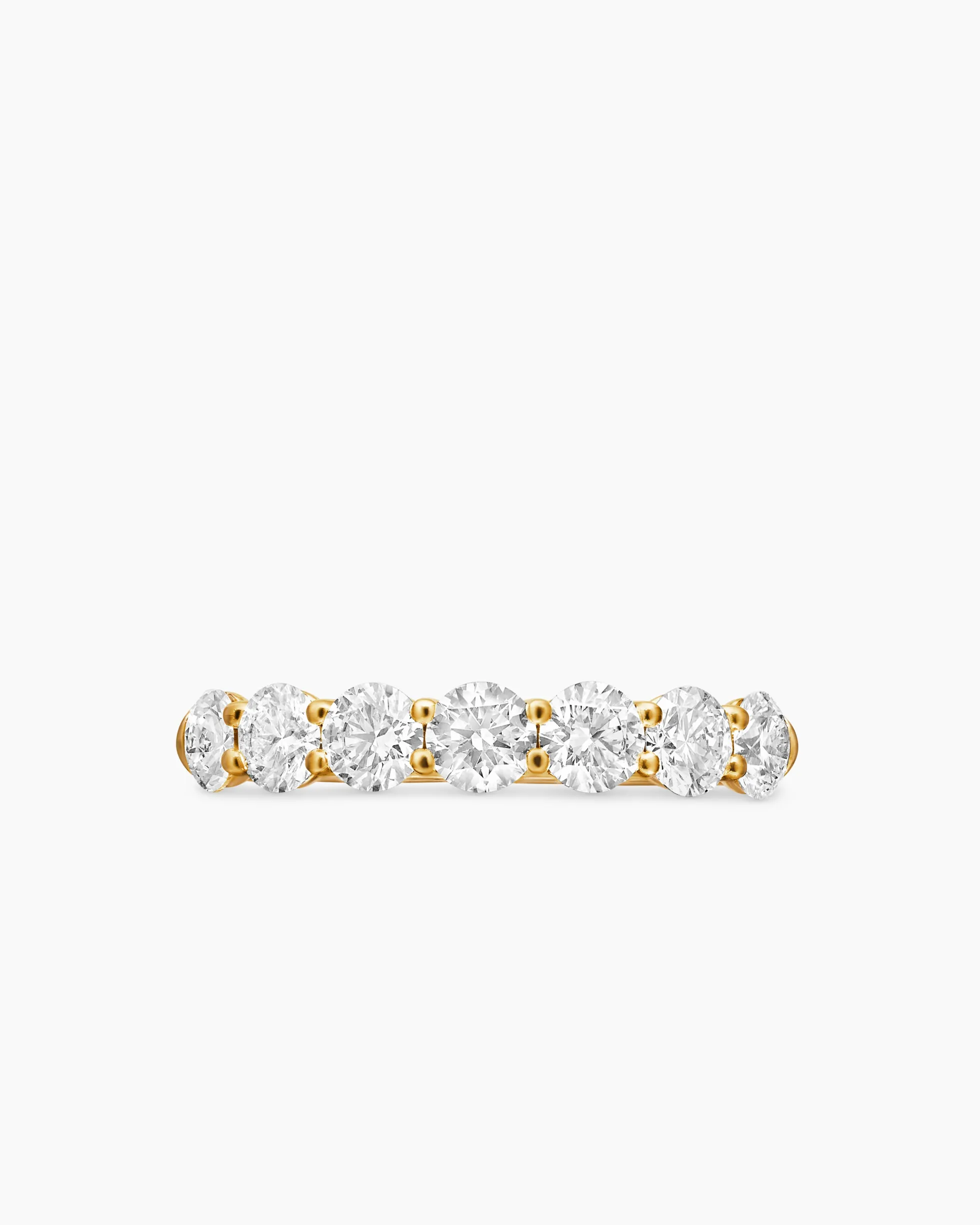 DY Eden Partway Band Ring 18K Yellow Gold with Diamonds, 2.5mm