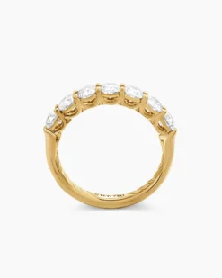 DY Eden Partway Band Ring 18K Yellow Gold with Diamonds, 2.5mm