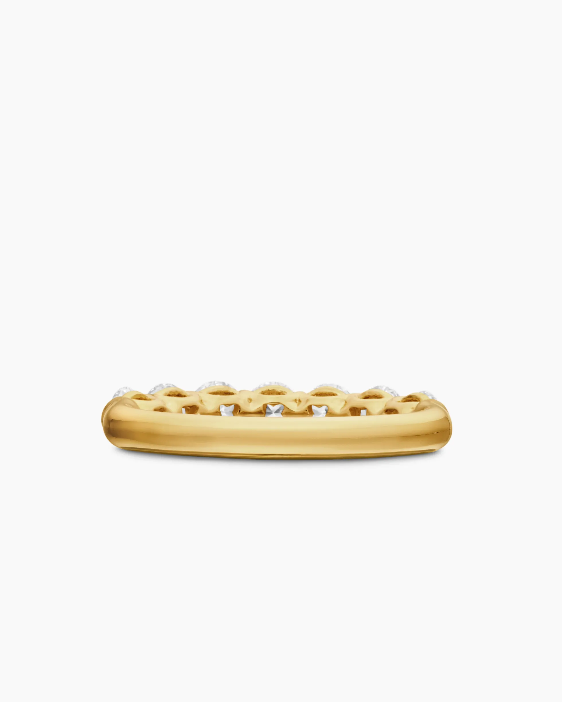DY Eden Partway Band Ring 18K Yellow Gold with Diamonds, 2.5mm