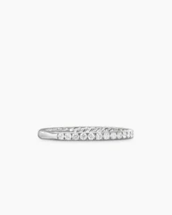 DY Eden Partway Band Ring Platinum with Diamonds, 1.85mm