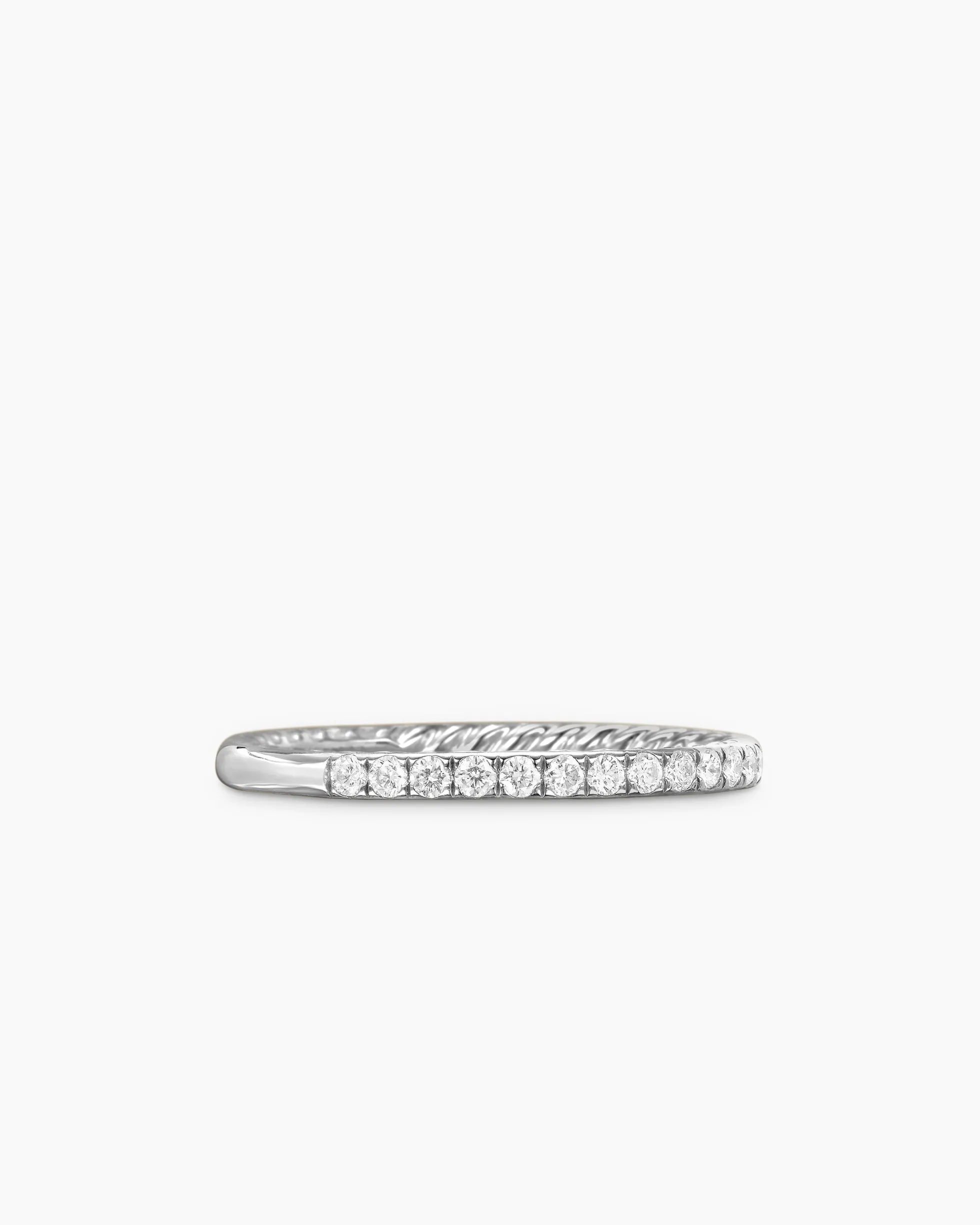 DY Eden Partway Band Ring Platinum with Diamonds, 1.85mm