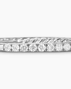 DY Eden Partway Band Ring Platinum with Diamonds, 1.85mm