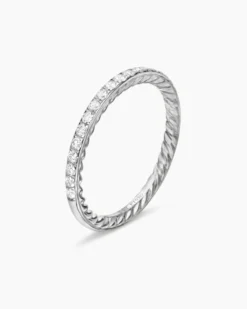 DY Eden Partway Band Ring Platinum with Diamonds, 1.85mm