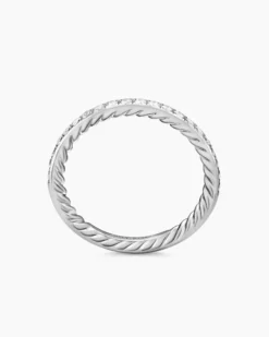 DY Eden Partway Band Ring Platinum with Diamonds, 1.85mm