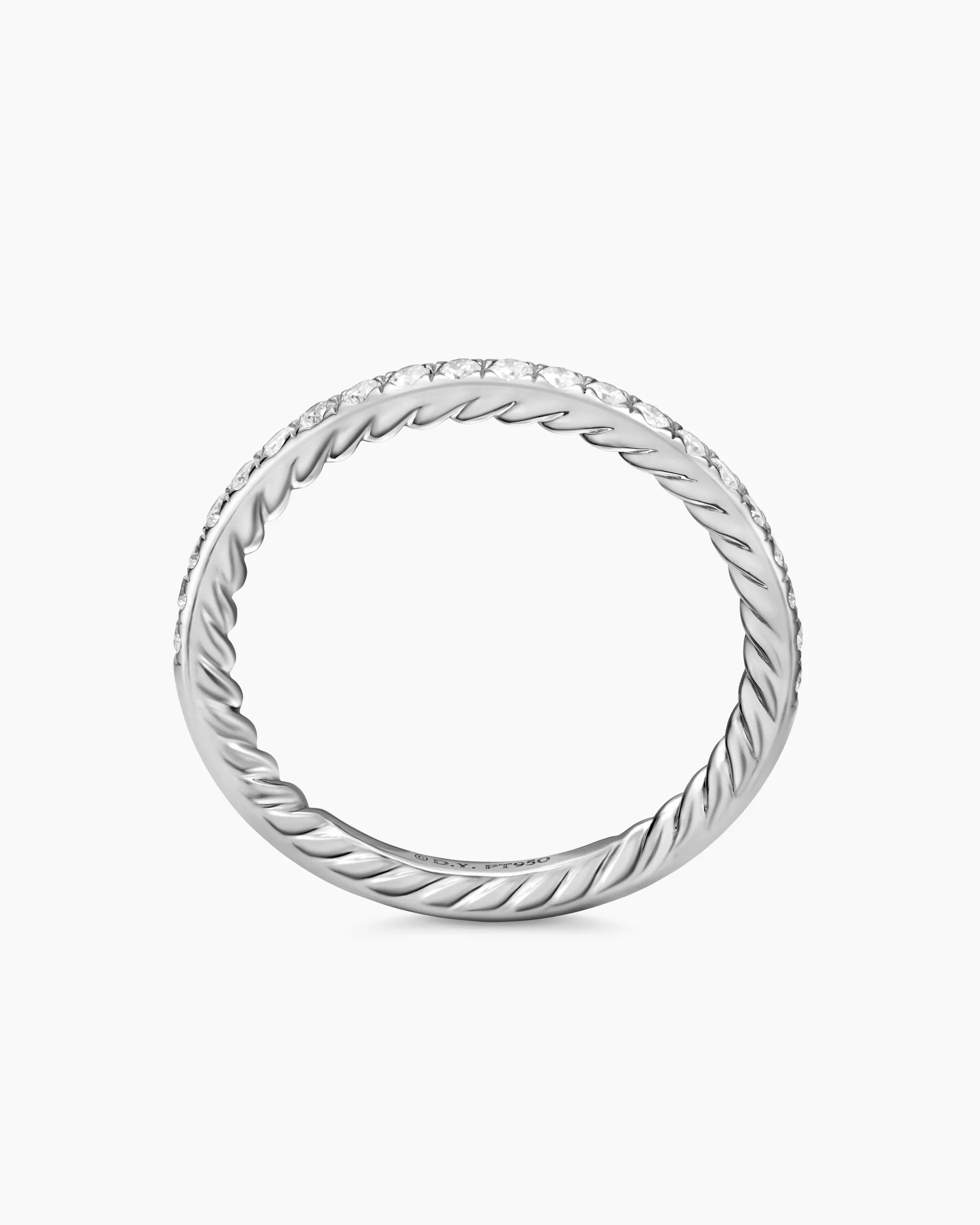 DY Eden Partway Band Ring Platinum with Diamonds, 1.85mm