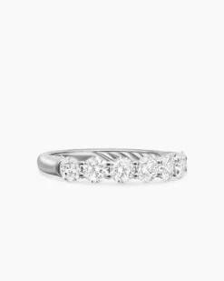 DY Eden Partway Band Ring Platinum with Diamonds, 2.5mm