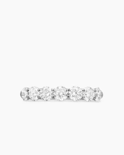 DY Eden Partway Band Ring Platinum with Diamonds, 2.5mm
