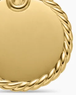 DY Elements® Disc Pendant 18K Yellow Gold with Diamonds, 21.2mm