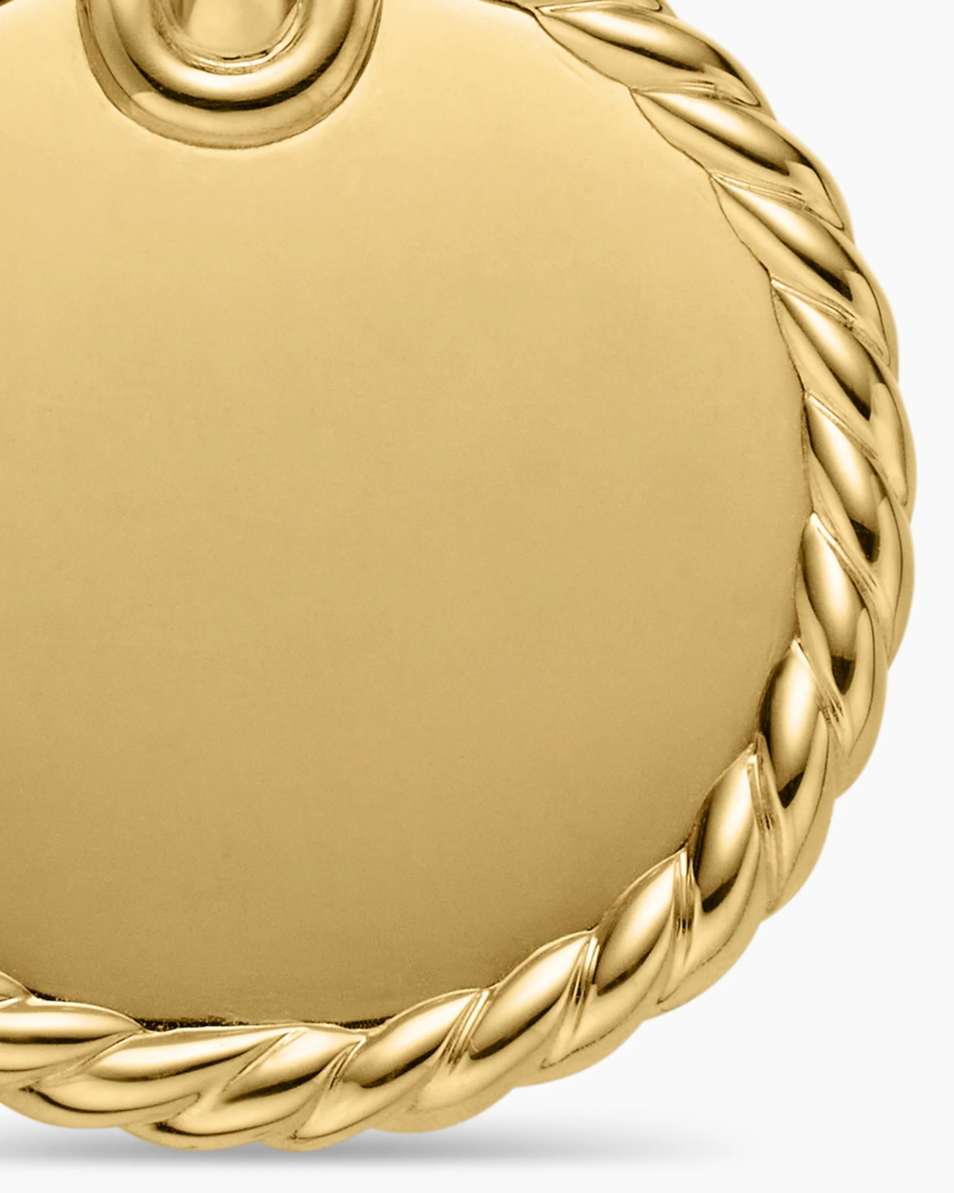 DY Elements® Disc Pendant 18K Yellow Gold with Diamonds, 21.2mm
