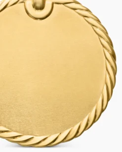 DY Elements® Disc Pendant 18K Yellow Gold with Diamonds, 24mm
