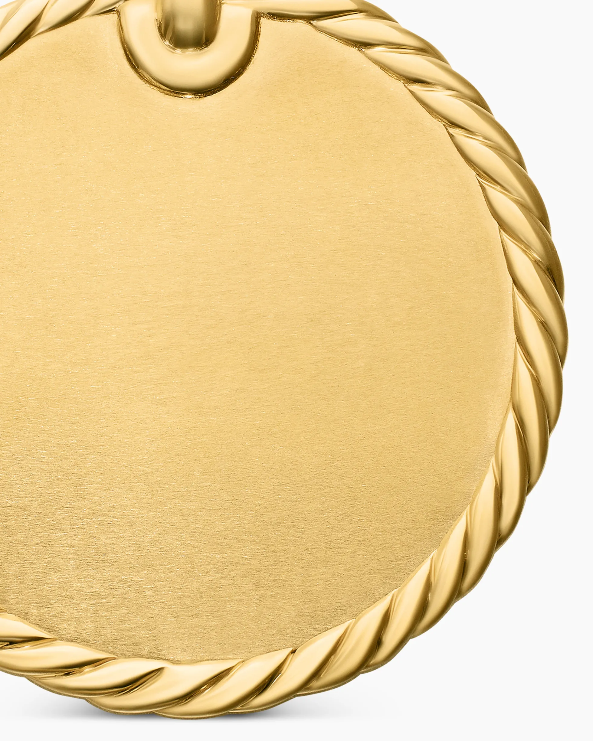 DY Elements® Disc Pendant 18K Yellow Gold with Diamonds, 24mm