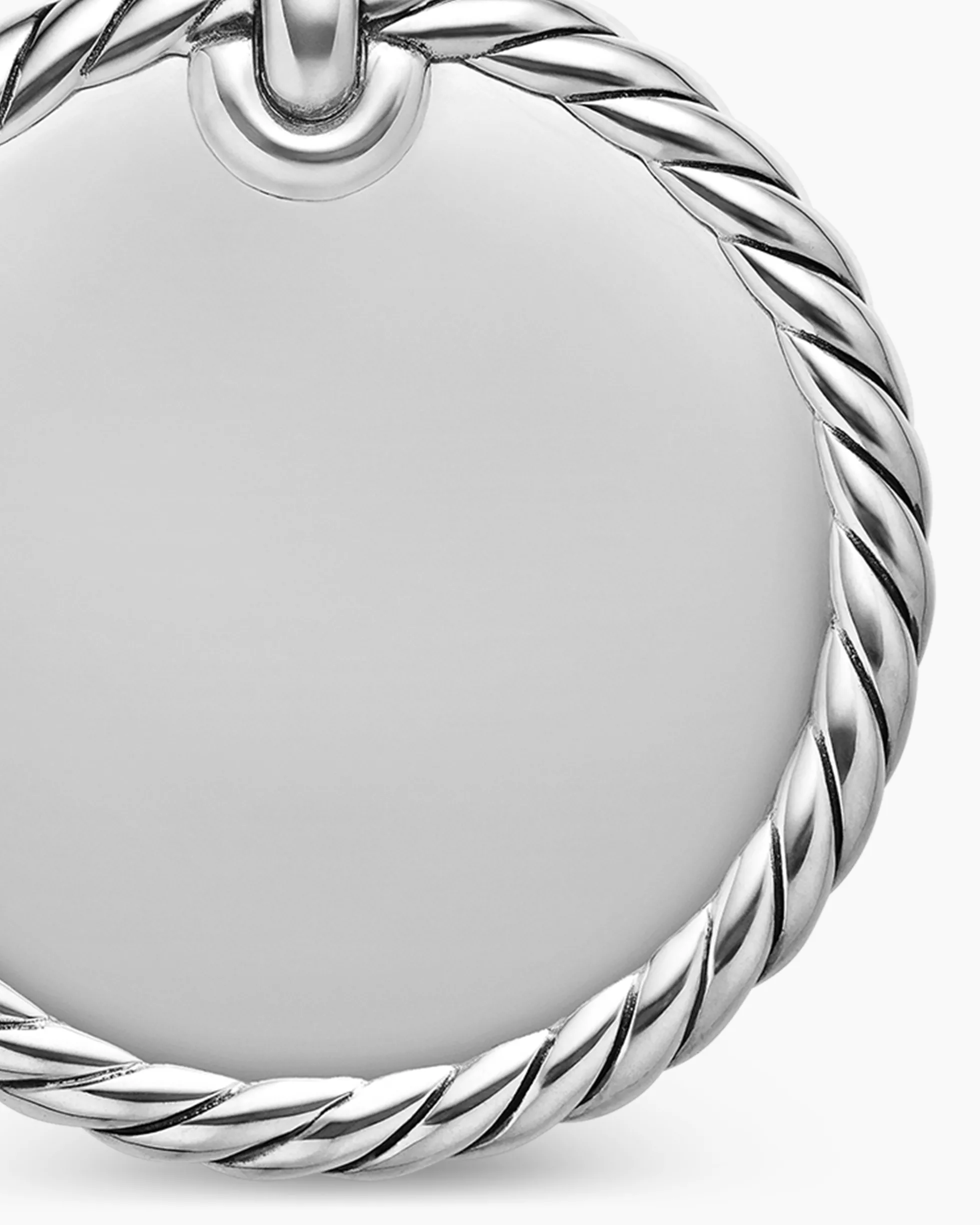 DY Elements® Disc Pendant Sterling Silver with Diamonds, 24mm