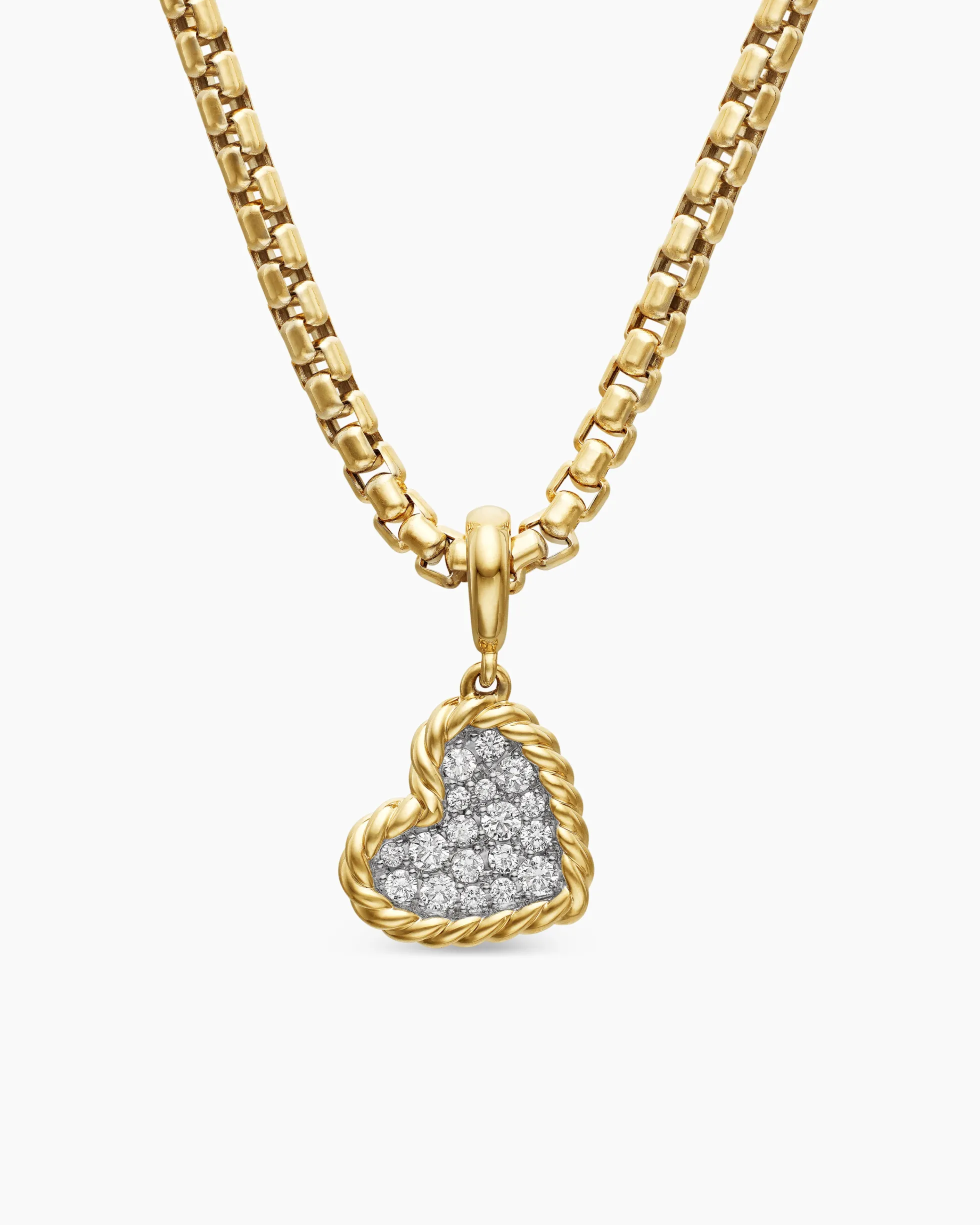 DY Elements® Heart Pendant 18K Yellow Gold with Diamonds, 11mm