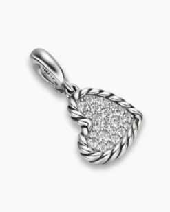 DY Elements® Heart Pendant Sterling Silver with Diamonds, 12.7mm