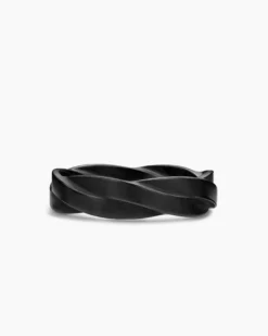 DY Helios™ Band Ring Black Titanium, 6mm