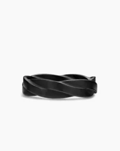 DY Helios™ Band Ring Black Titanium, 6mm