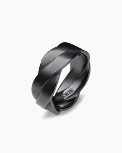 DY Helios™ Band Ring Black Titanium, 9mm