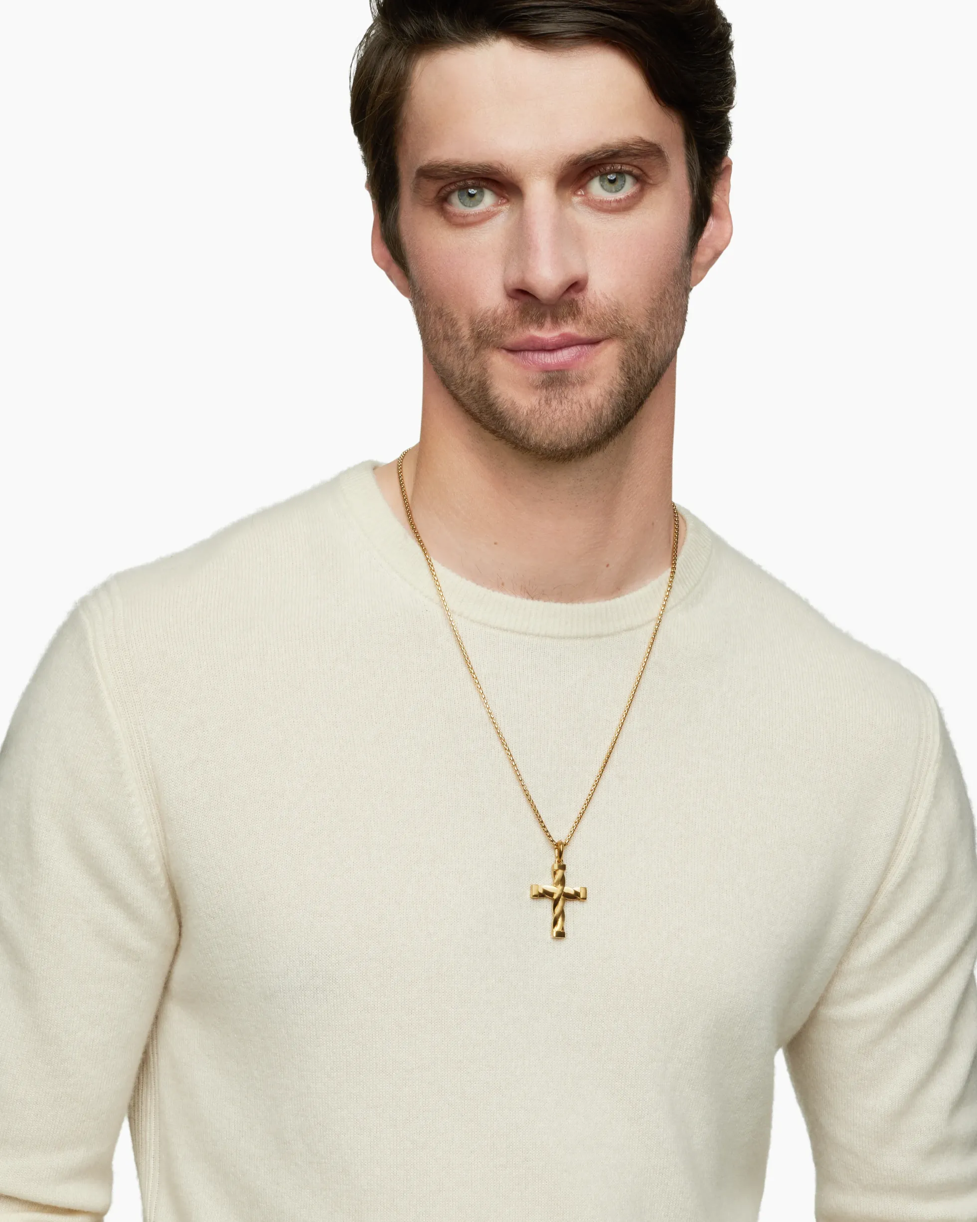 DY Helios™ Cross Pendant 18K Yellow Gold, 36mm