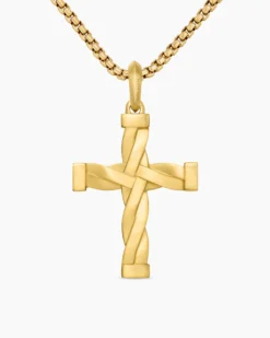 DY Helios™ Cross Pendant 18K Yellow Gold, 36mm