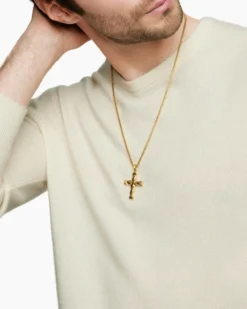 DY Helios™ Cross Pendant 18K Yellow Gold, 36mm