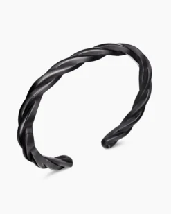 DY Helios™ Cuff Bracelet Black Titanium, 6mm