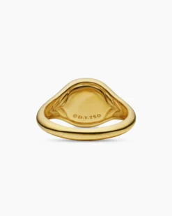 DY Initial Pinky Ring 18K Yellow Gold with Diamond A, 9.8mm