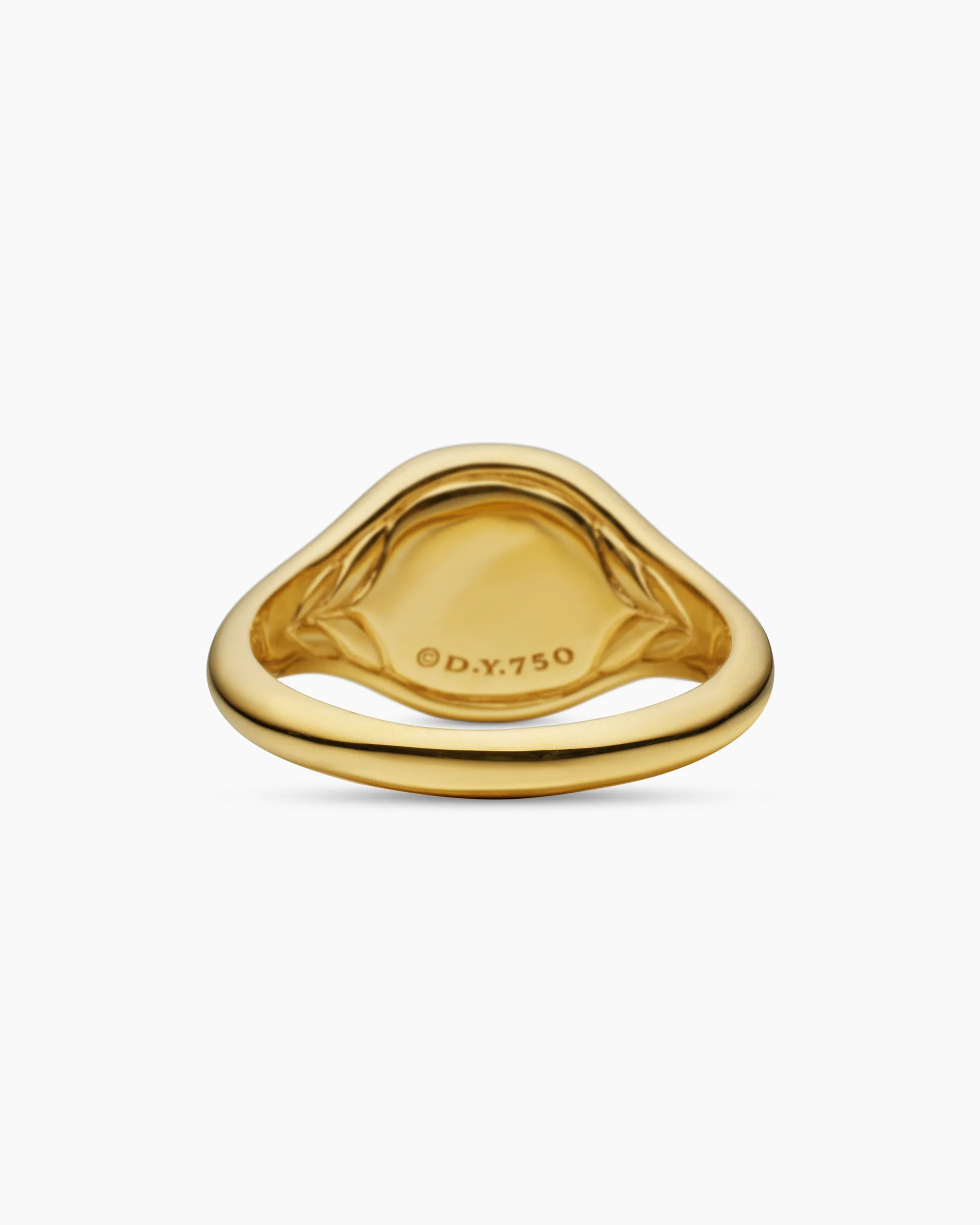 DY Initial Pinky Ring 18K Yellow Gold with Diamond A, 9.8mm