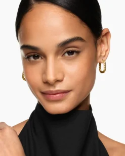 DY Madison® Cable Hoop Earrings 18K Yellow Gold, 24.3mm
