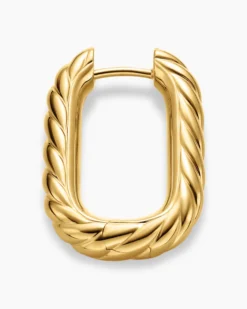 DY Madison® Cable Hoop Earrings 18K Yellow Gold, 24.3mm