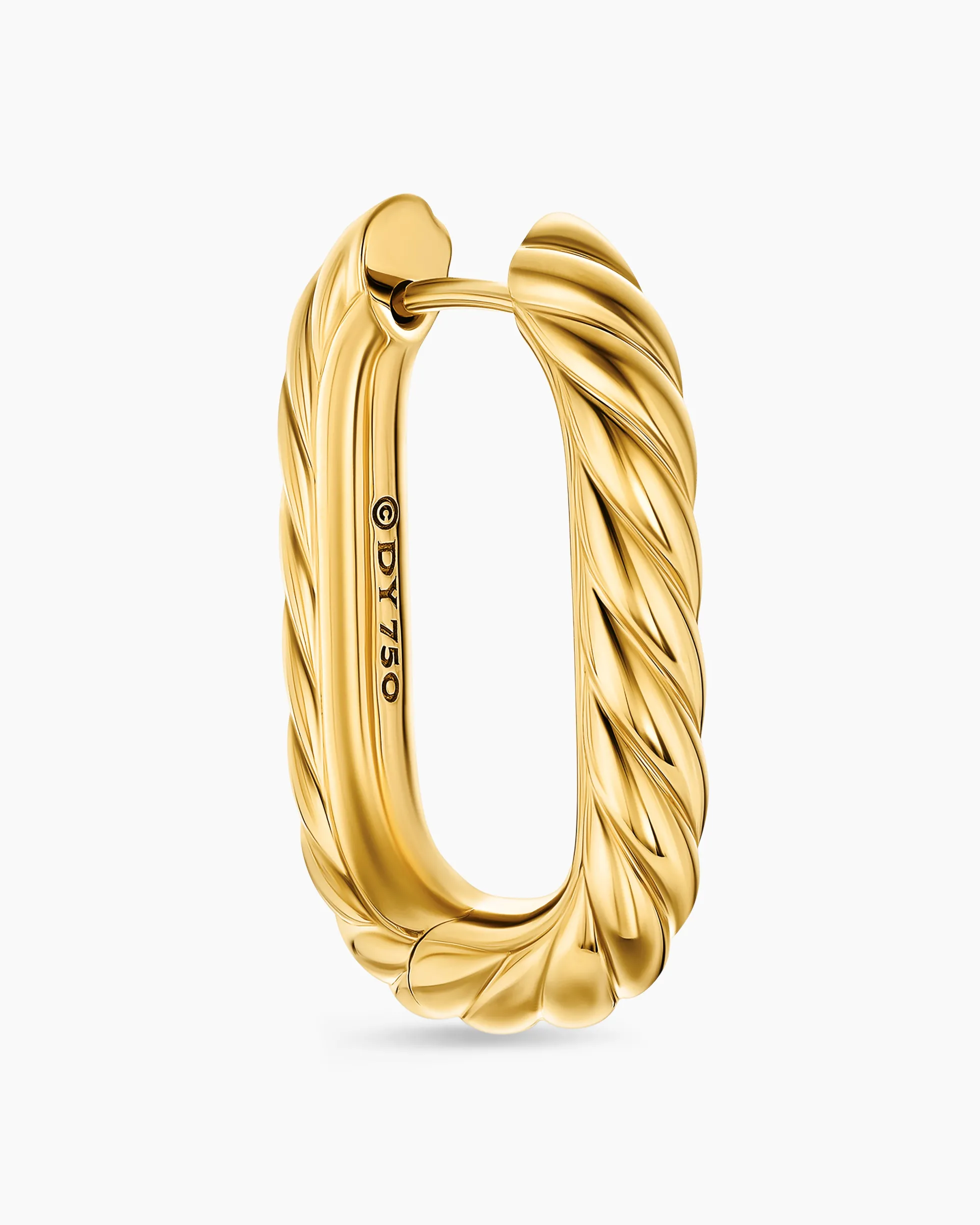 DY Madison® Cable Hoop Earrings 18K Yellow Gold, 24.3mm