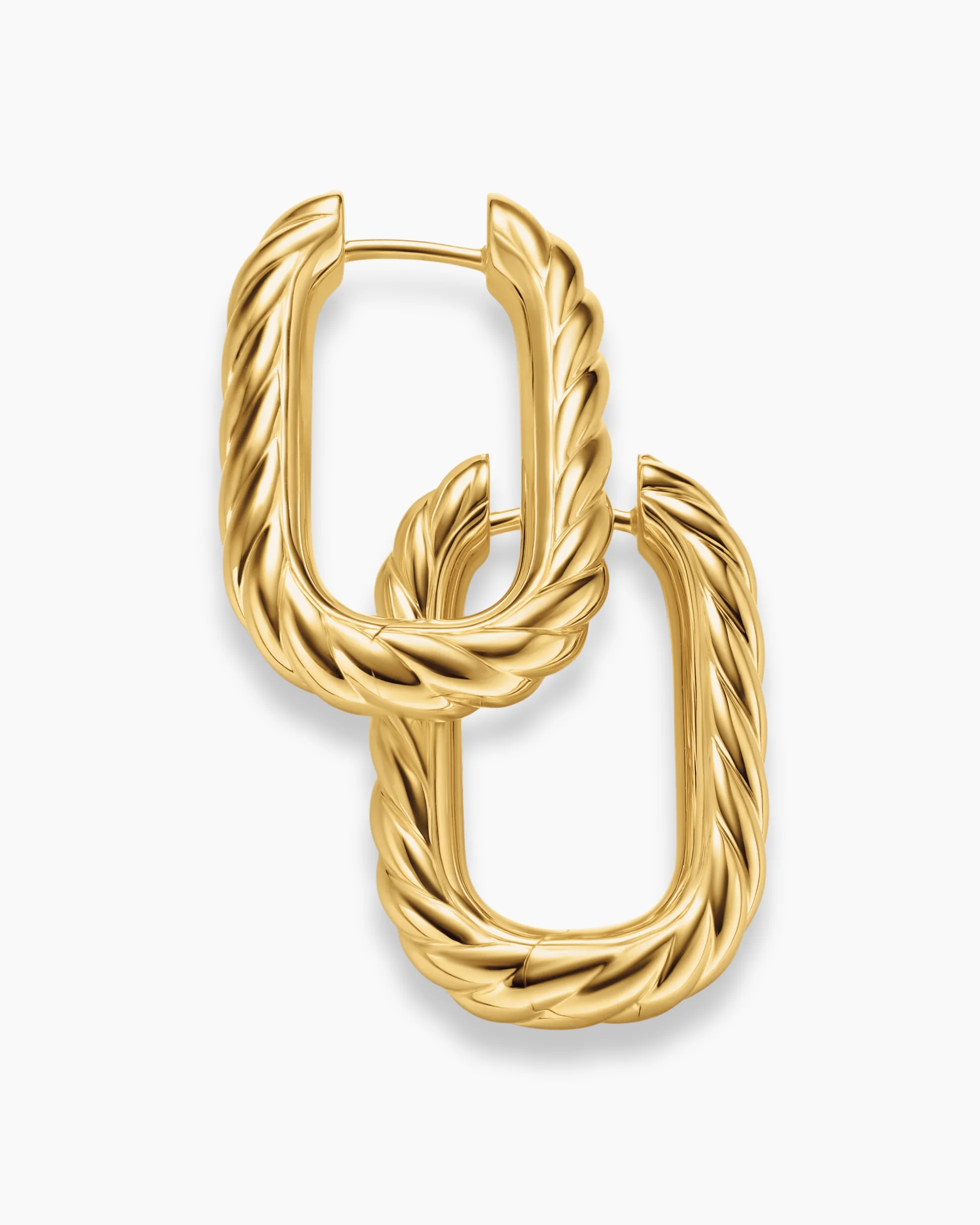DY Madison® Cable Hoop Earrings 18K Yellow Gold, 24.3mm