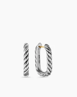 DY Madison® Cable Hoop Earrings Sterling Silver, 24.3mm