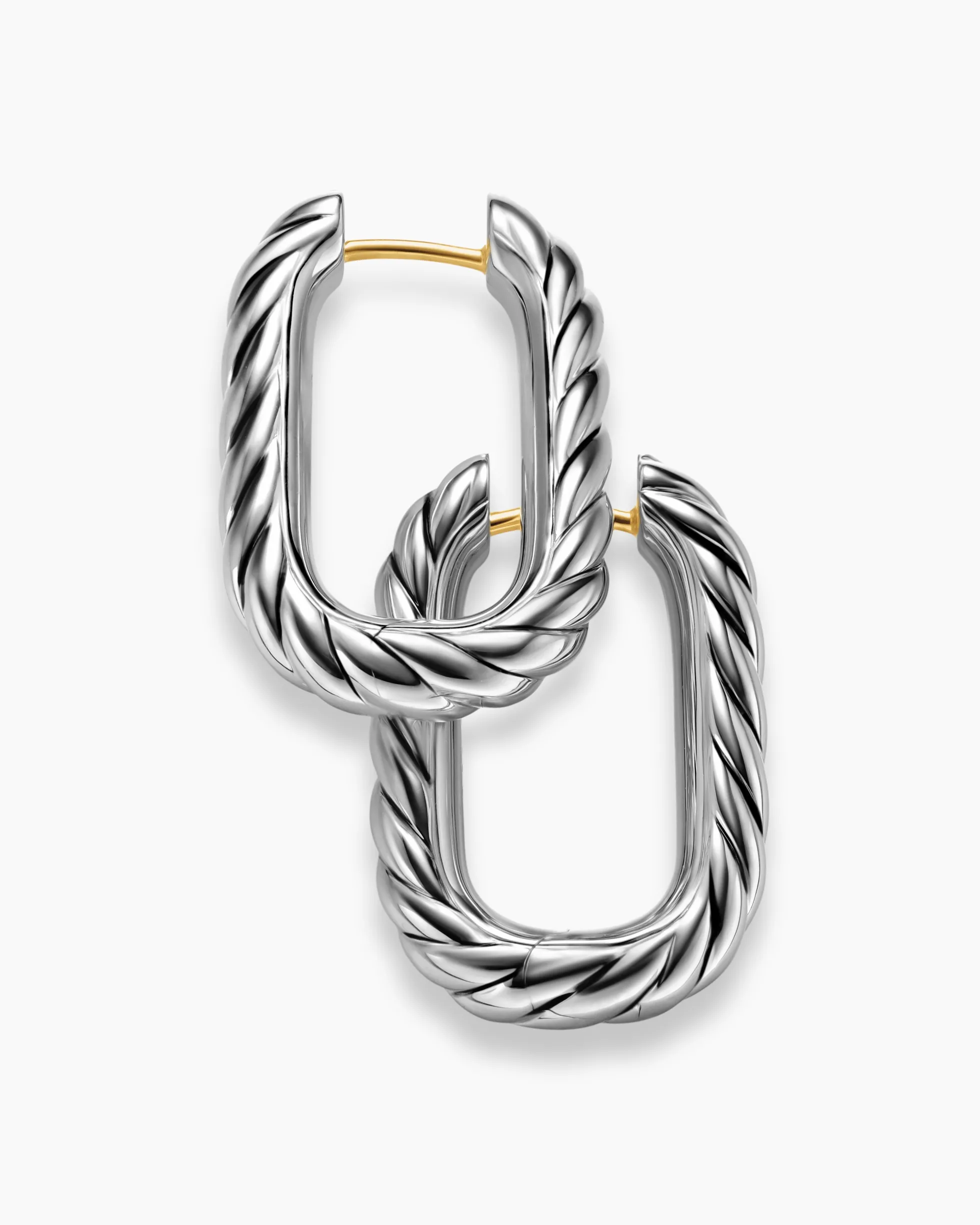 DY Madison® Cable Hoop Earrings Sterling Silver, 24.3mm