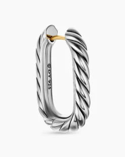 DY Madison® Cable Hoop Earrings Sterling Silver, 24.3mm