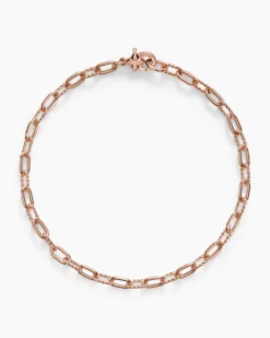 DY Madison® Chain Bracelet 18K Rose Gold, 3mm