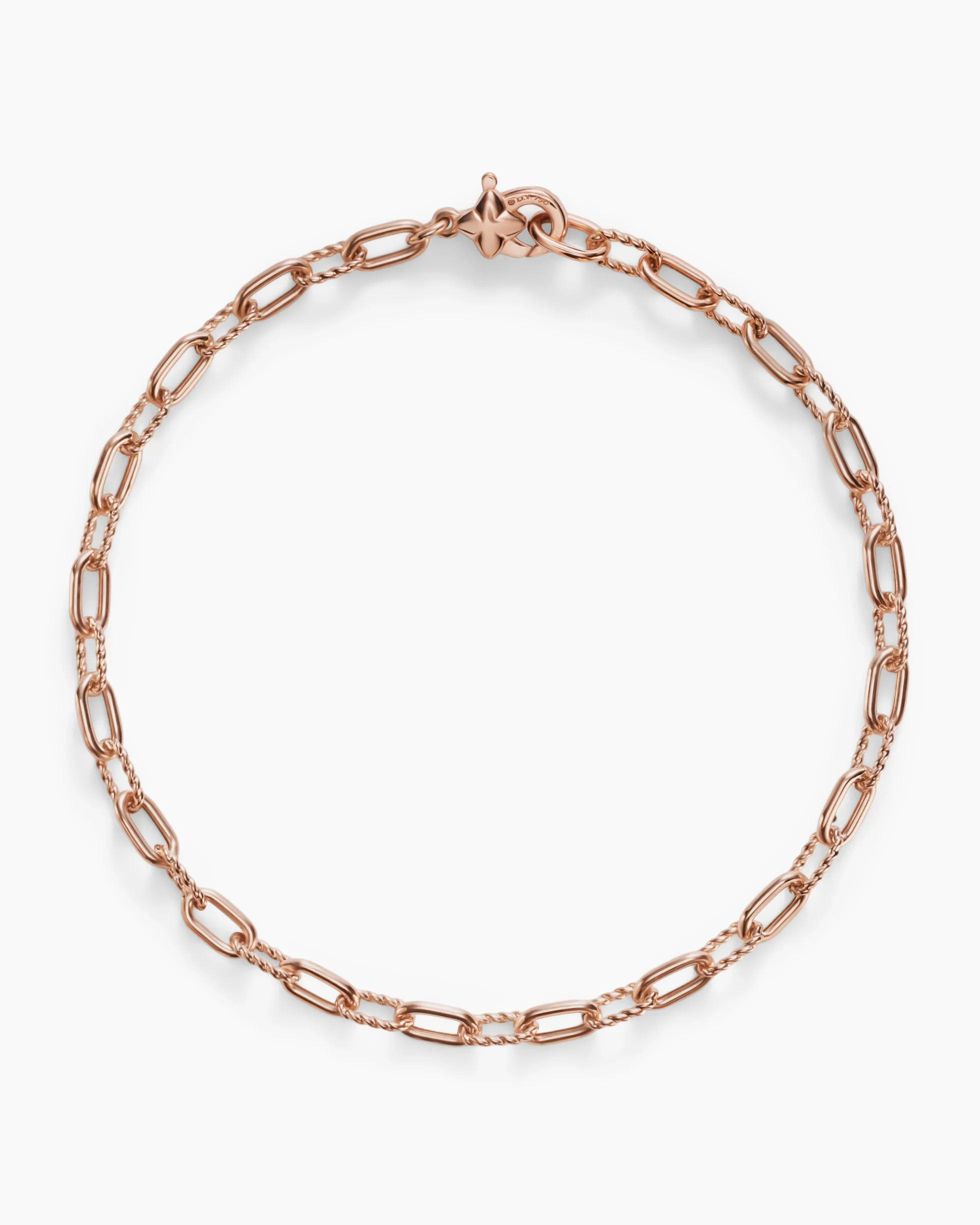 DY Madison® Chain Bracelet 18K Rose Gold, 3mm
