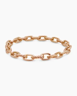 DY Madison® Chain Bracelet 18K Rose Gold, 6mm