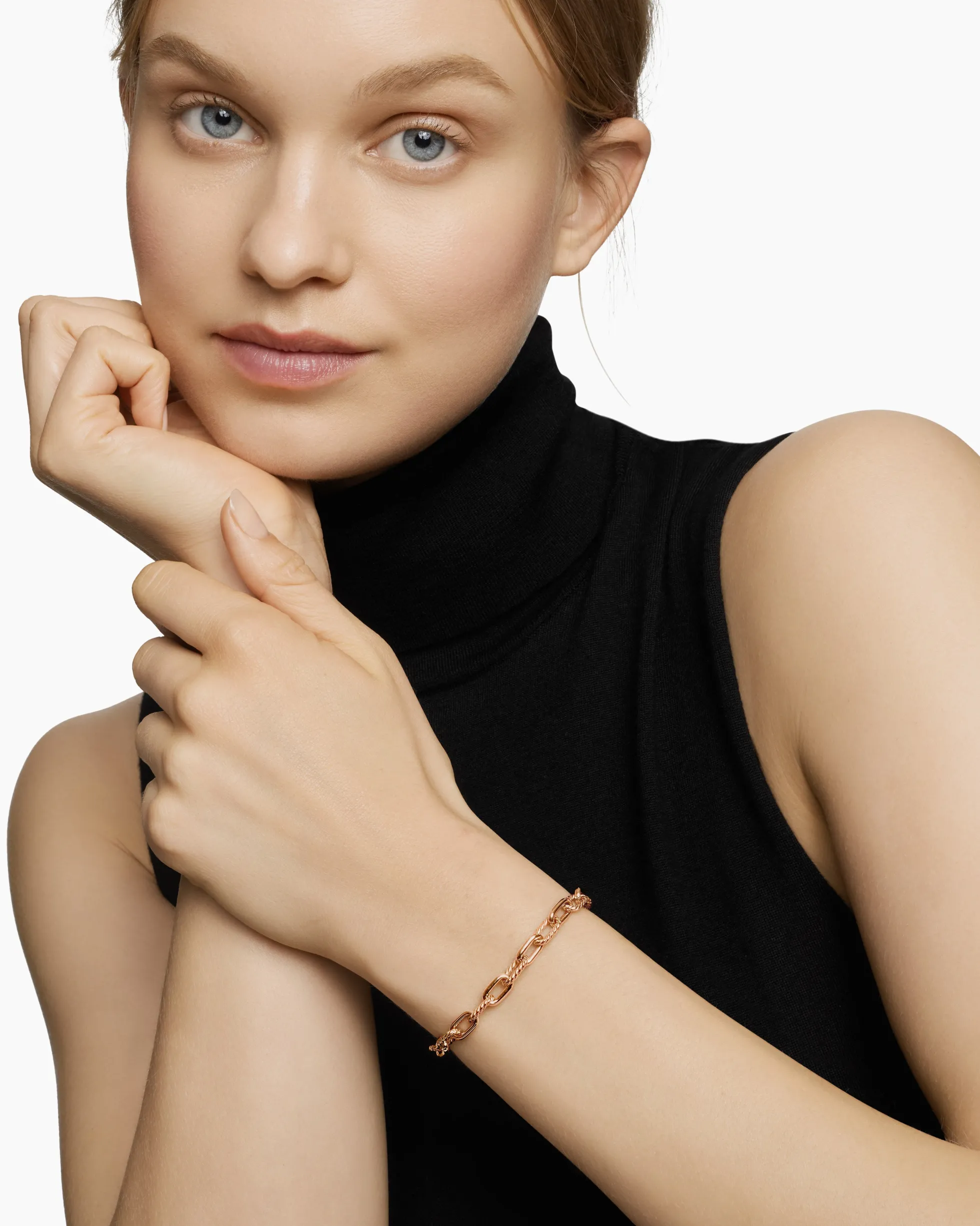 DY Madison® Chain Bracelet 18K Rose Gold, 6mm