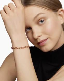 DY Madison® Chain Bracelet 18K Rose Gold, 6mm