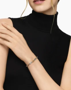 DY Madison® Chain Bracelet Sterling Silver with 18K Yellow Gold, 5.5mm