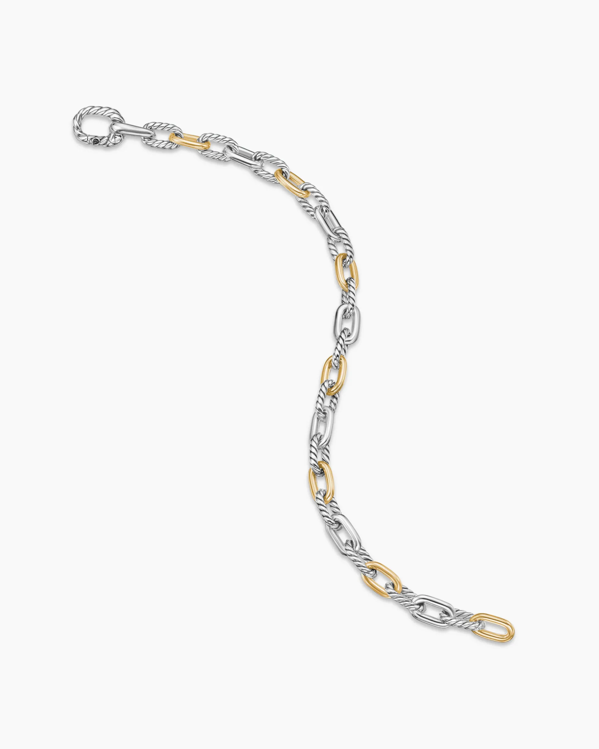 DY Madison® Chain Bracelet Sterling Silver with 18K Yellow Gold, 5.5mm