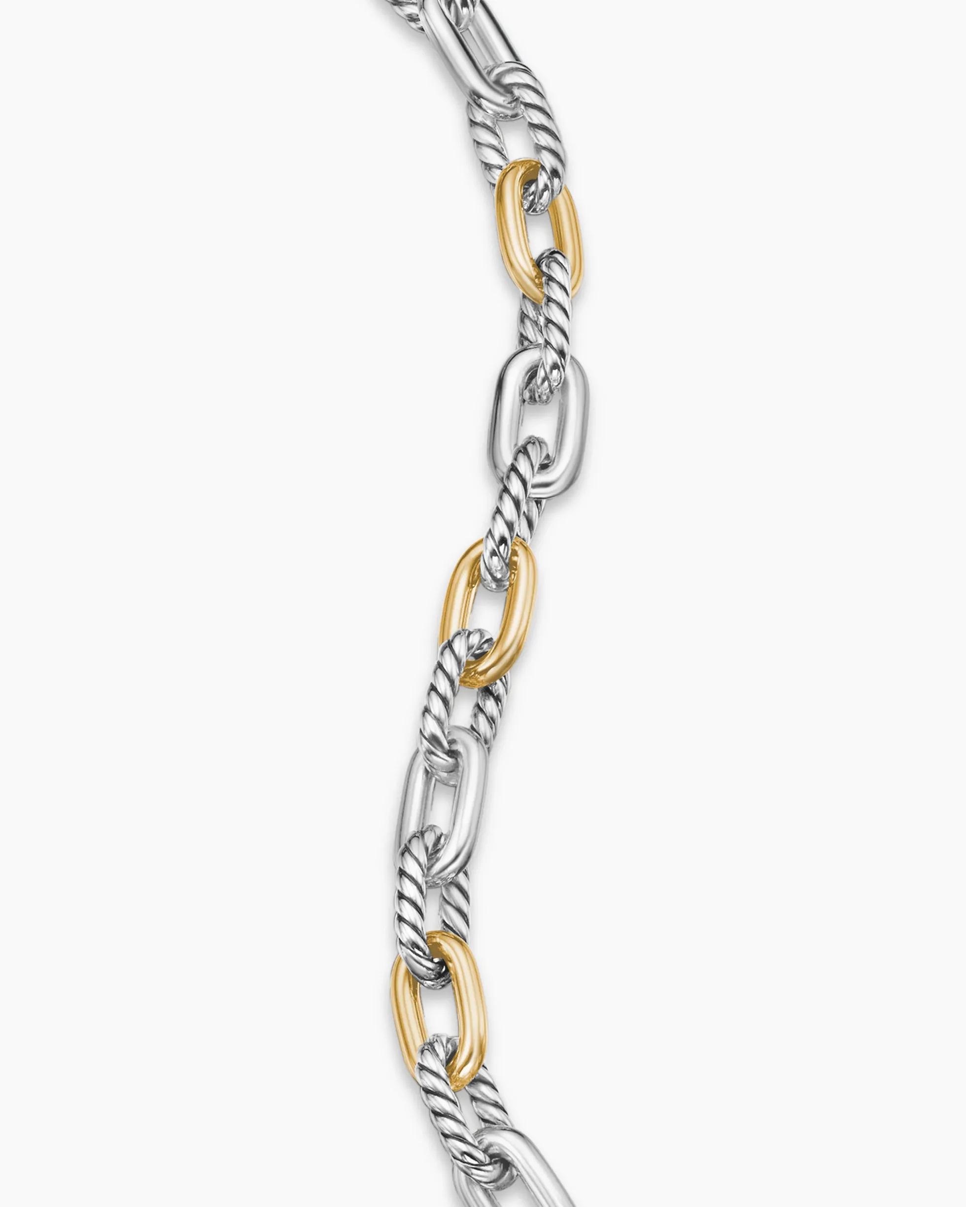 DY Madison® Chain Bracelet Sterling Silver with 18K Yellow Gold, 5.5mm